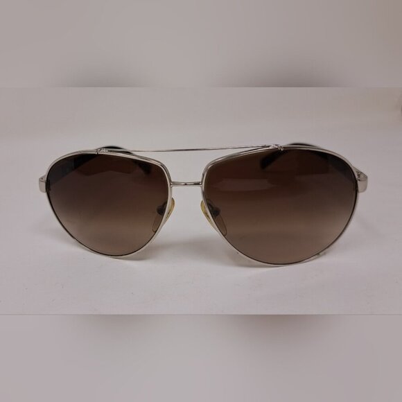 Prada Sunglasses Aviator Silver Brown Tinted Metal SPR670 1BC-6S1 63-13-135 - Picture 2 of 15